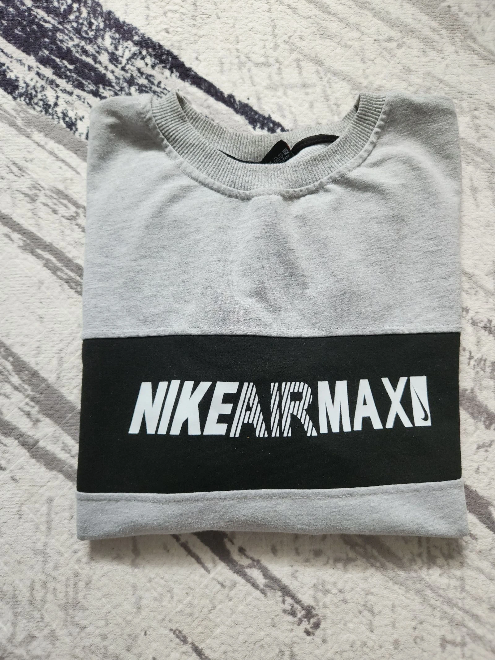 Suéter Nike Air Max Cinza e Preto - Suéter de Gola Redonda Roupas Esportivas / Streetwear – photo 3